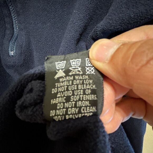 VTG Simms 1/2 Zip Fleece Pullover Men Small Navy Blue Fishing Outdoor - Picture 6 of 6